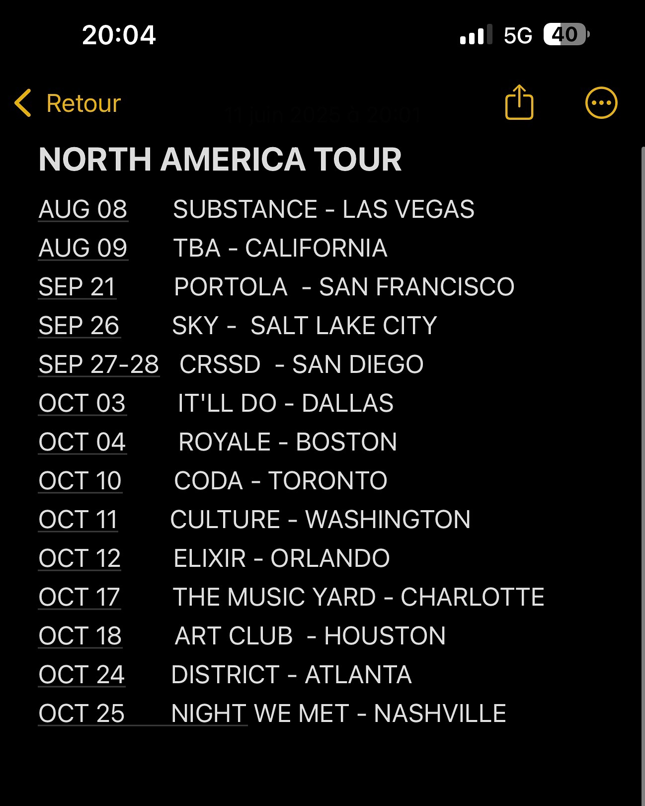 Swimming Paul Tour Poster 2025